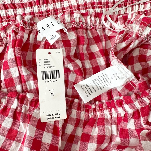 NWT Anthropologie Mable Gingham Smocked Set Size Medium - Picture 11 of 11